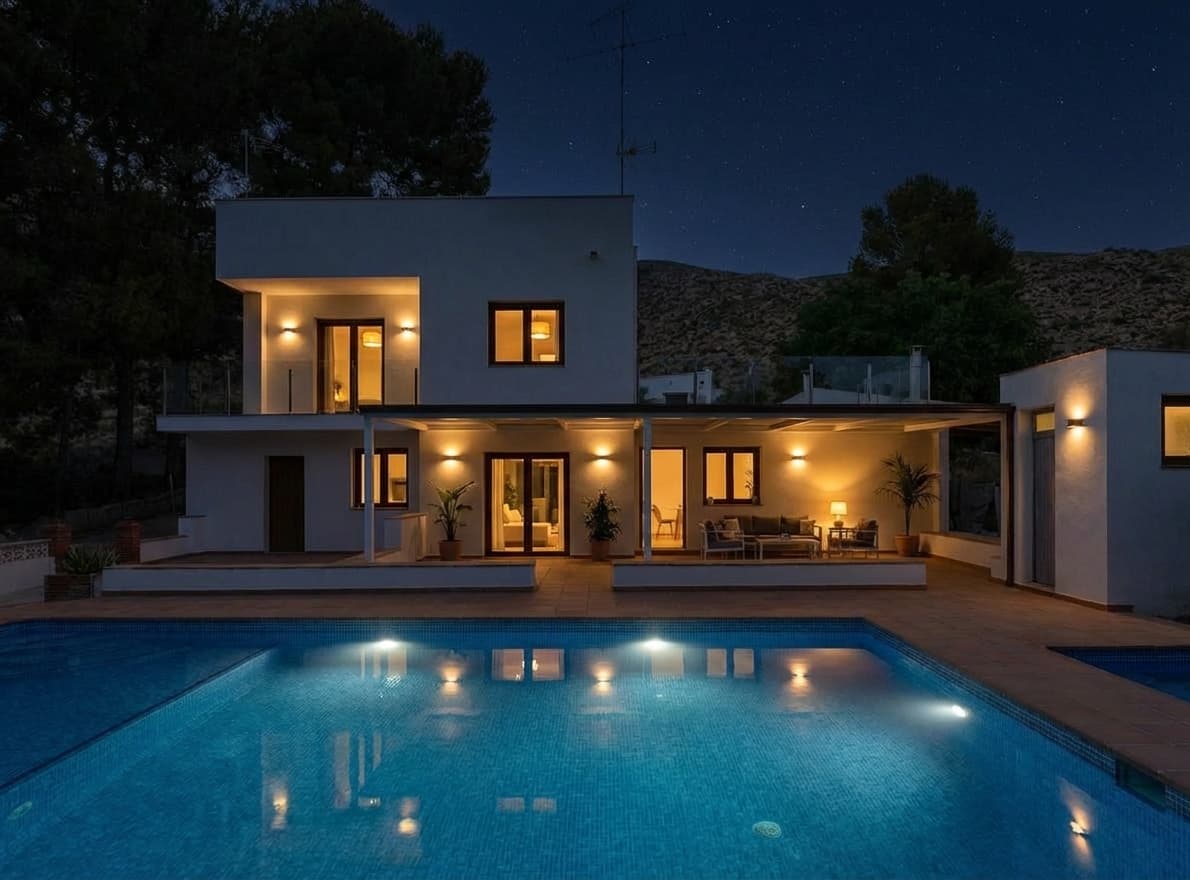 Después — Relighting: amanecer → anochecer